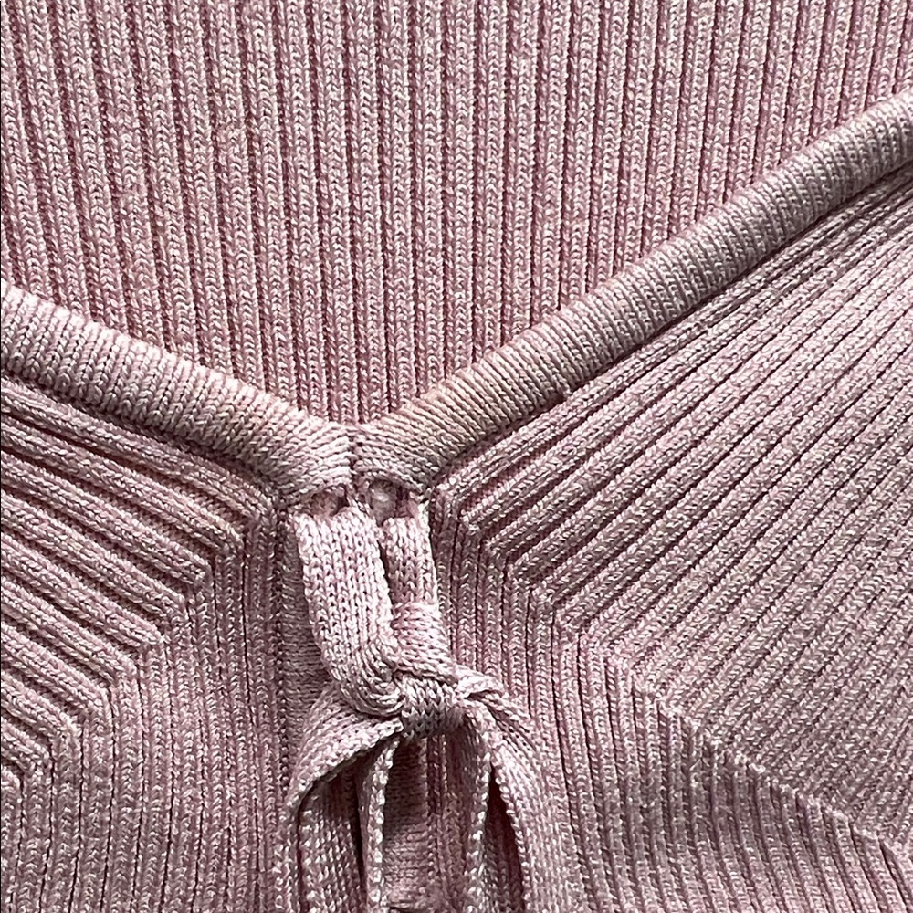 Jonathan Simkhai Pink Ribbed Cutout Sweater - Picture 10 of 11